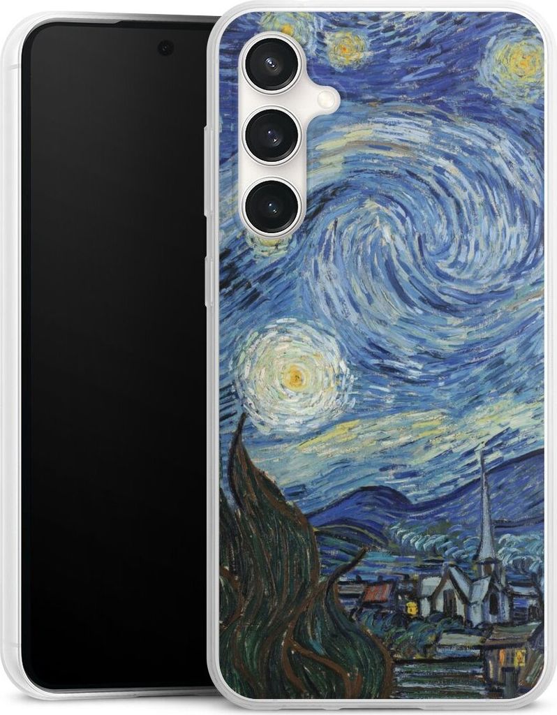 DeinDesign Slim Hülle für Samsung Galaxy S23 FE Silikon Case Ultra Dünn Handyhülle Kunst The Starry Night