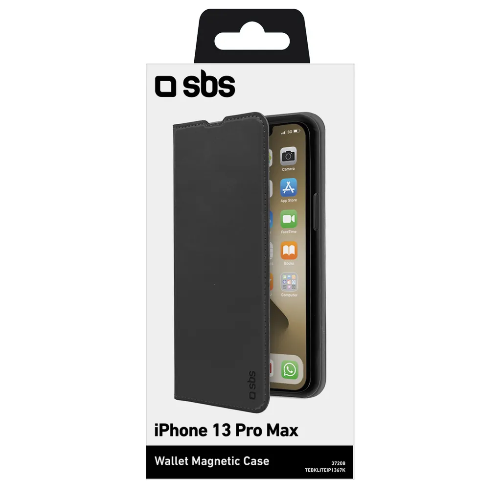 Coque SBS TEBKLITEIP1367K pour iPhone 14 Plus 6.7 avec Portefeuille Noir - 2