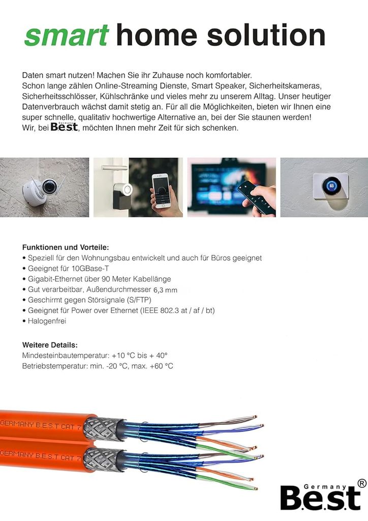 250 m Duplex CAT.7 Verlegekabel B.E.S.T. Germany Gigabit Produktbild 5