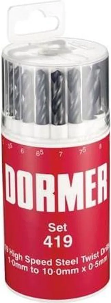 Dormer A191 Coffret de 19 Forets Hélicoïdaux HSS DIN 338 1 à 10 mm