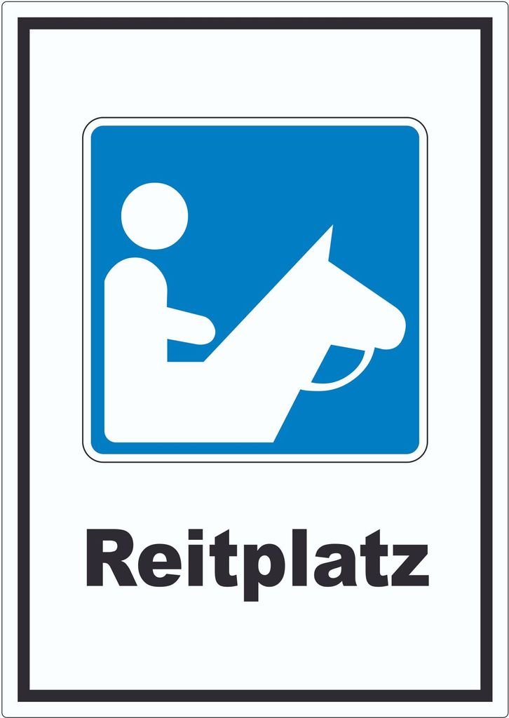 Reitplatz Aufkleber A4 (210x297mm)