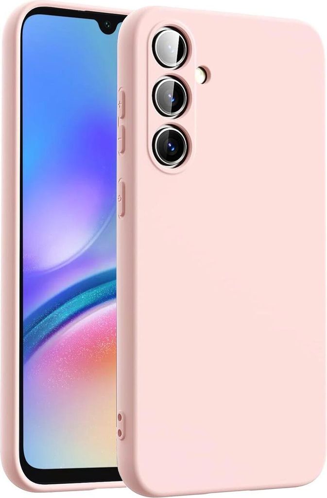 Conie TPU Schutzhülle für Samsung Galaxy A56 5G Tasche Case Cover Bumper Silikon Mikrofaser Inlay Hülle in Rosa matt
