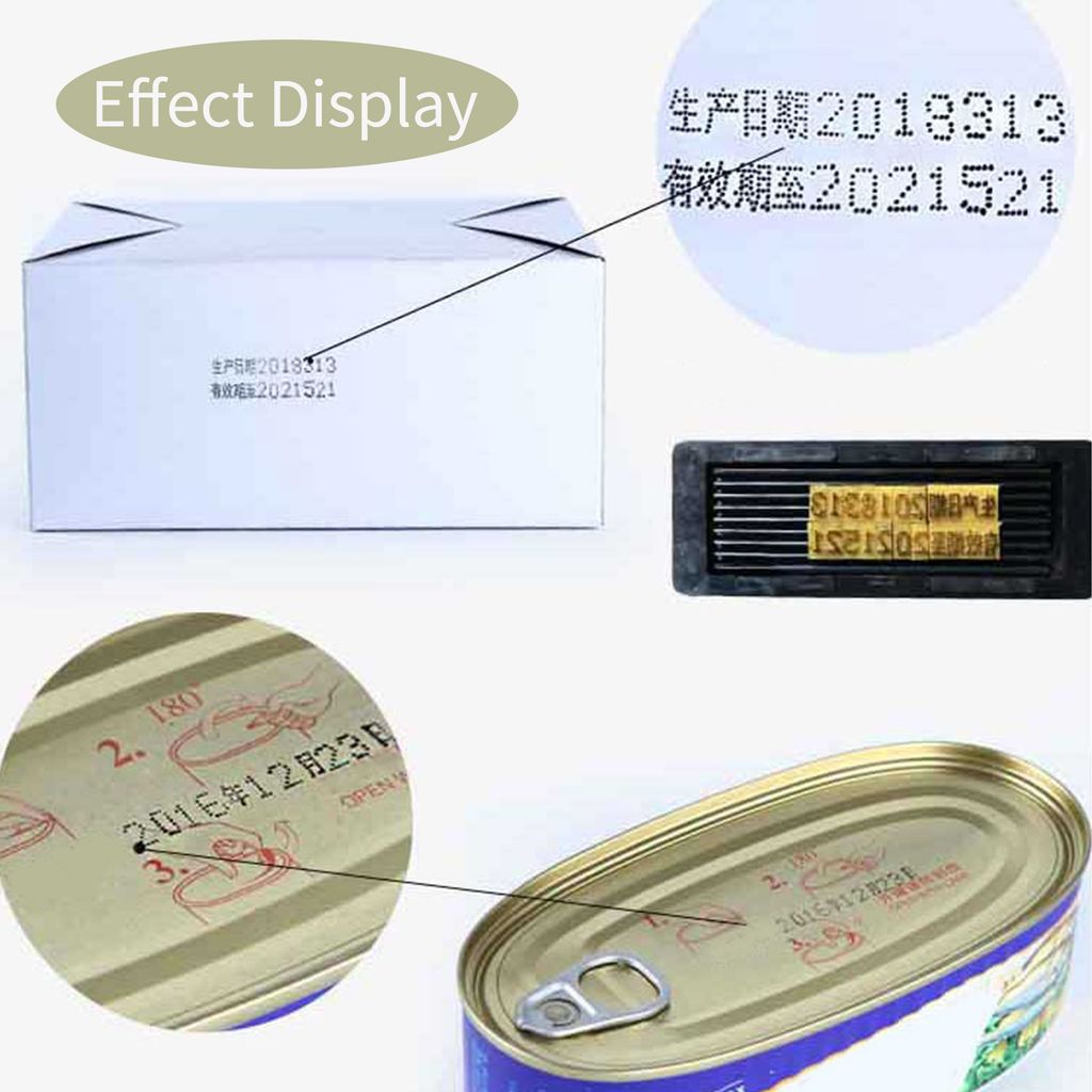 Tragbare Handheld-Codiermaschine manuelle Datum Stempel Drucker Tinte Datum drucken für Lebensmittel Plastiktüte Flasche Metall Dosen Papier Prod...