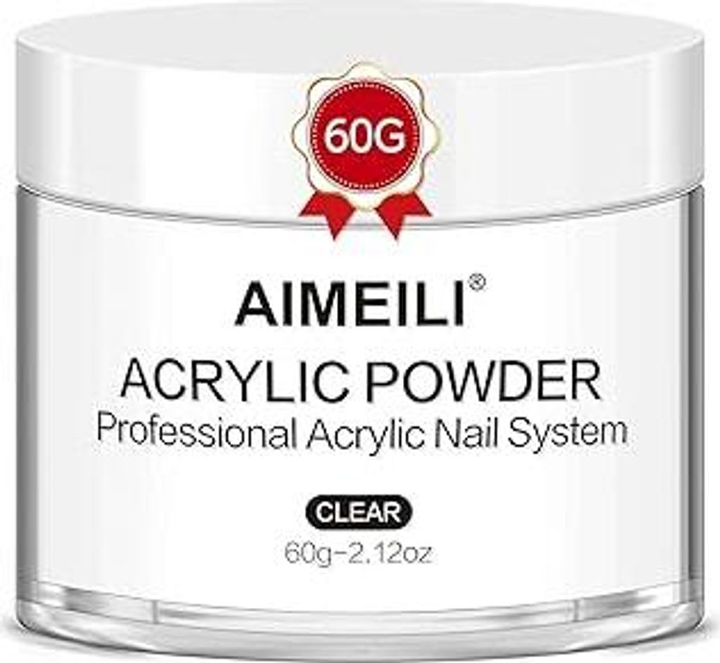 Acrylpulver Klar 60g Clear Acrylic Powder Keine UV-Lampe Erforderlich Acryl Pulver Nails Transparent