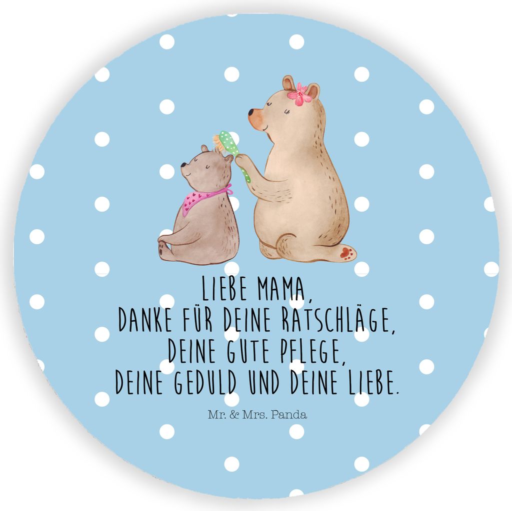 Mr. & Mrs. Panda magnet Bär Kind - Blau Pastell - Geschenk, zettelhalter, Muttertag, für kühlschrank, Mama, whiteboardmagnet, pinnwand, Mom, Kü...