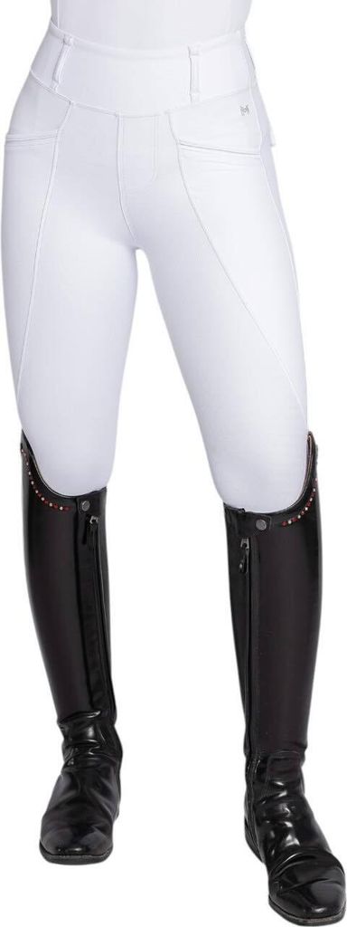 Maximilian Equestrian Reitleggings Damen Knee-Grip Pro Riding Leggings White XXS