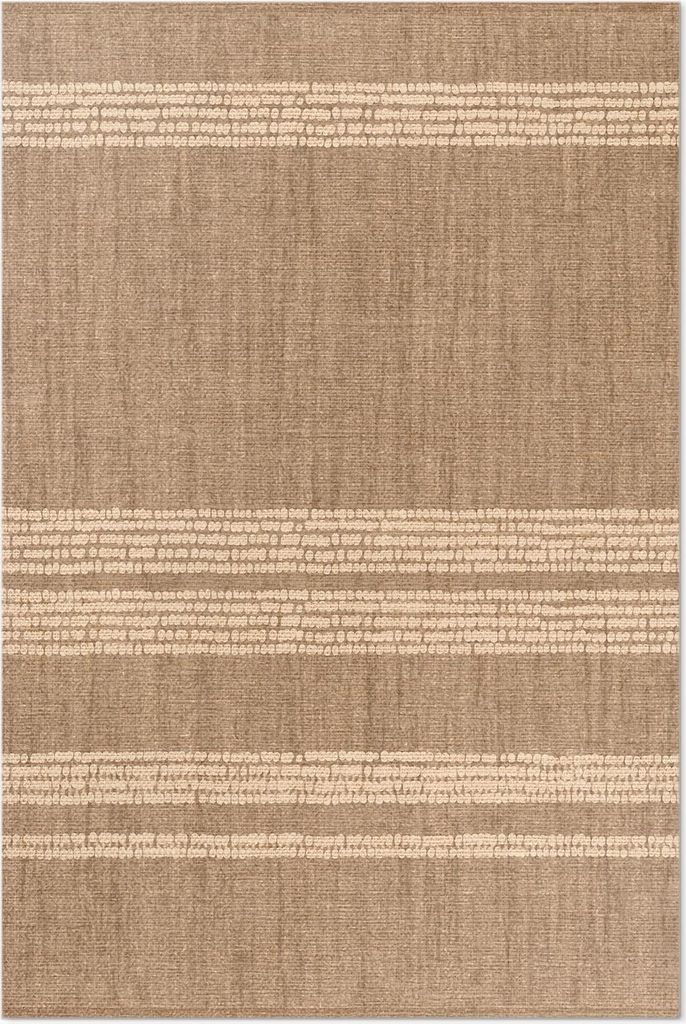Beige gefüttertes Boho-Stoff-Imitat – Vinylteppich – 100x150 cm – Indoor Teppich – Flur – Pflegeleicht – Modern