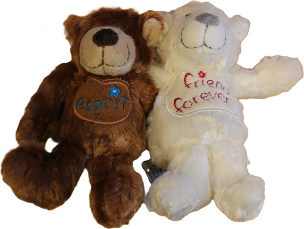 ESPRIT by sigikid - 53424 - Twins Bär Cuddly Toys, 2 Plüschbären, 15cm x 15cm x 8cm, braun und weiß