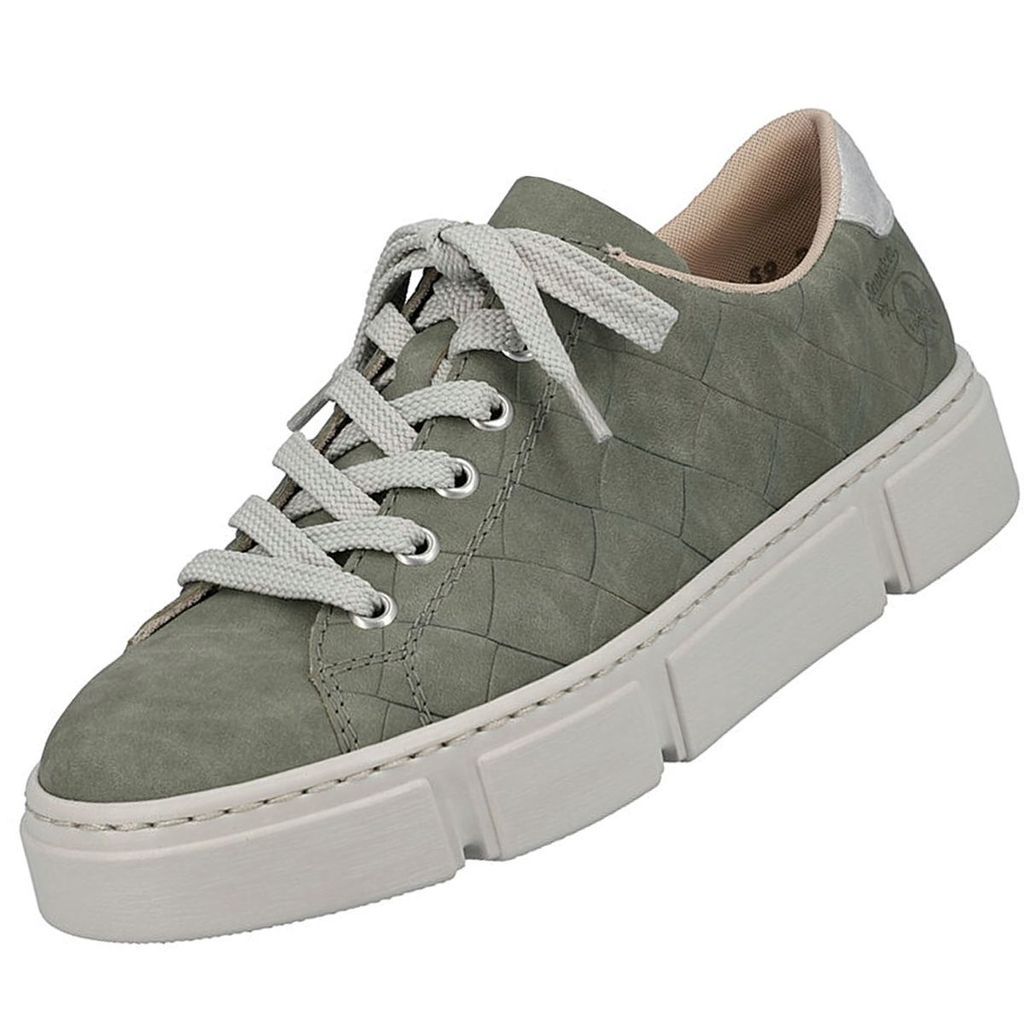 Rieker Sneaker - Olive Kunstleder Größe: 41 Normal Produktbild 