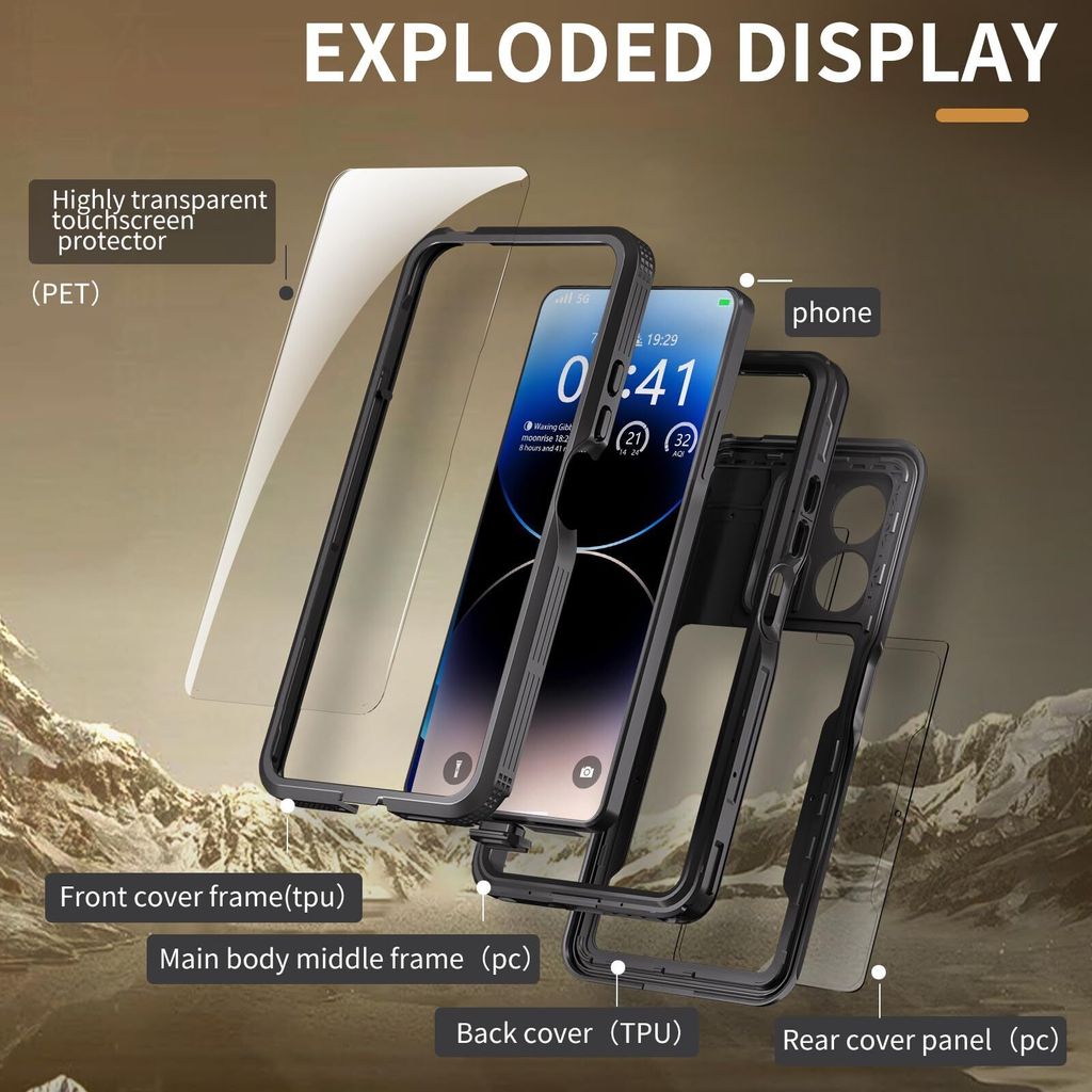 IP68 vodotěsné pouzdro pro Xiaomi Redmi Note 13 Pro 5G, Obrázek produktu 3