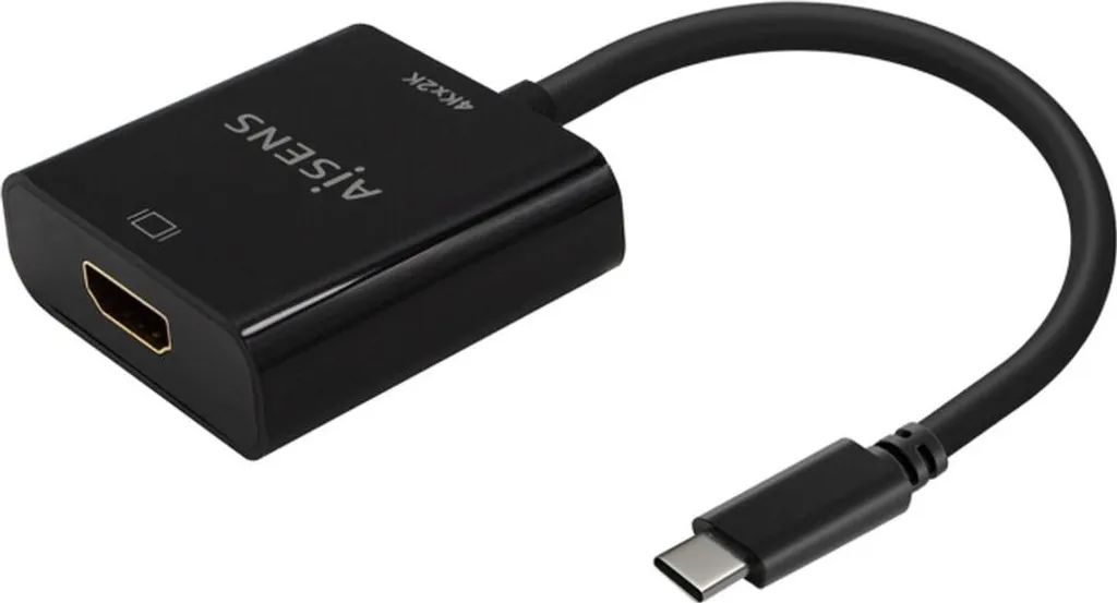 Adaptateur USB-C vers HDMI Aisens A109-0684 Noir 15 cm pour Écran 4K