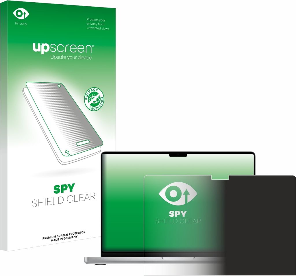Für Apple MacBook Pro 14" 2024 / 2025 / 2026 Sichtschutzfolie Schutzfolie upscreen Anti-Spy Privacy Sichtschutz Blickschutz Display Schutz Folie B...
