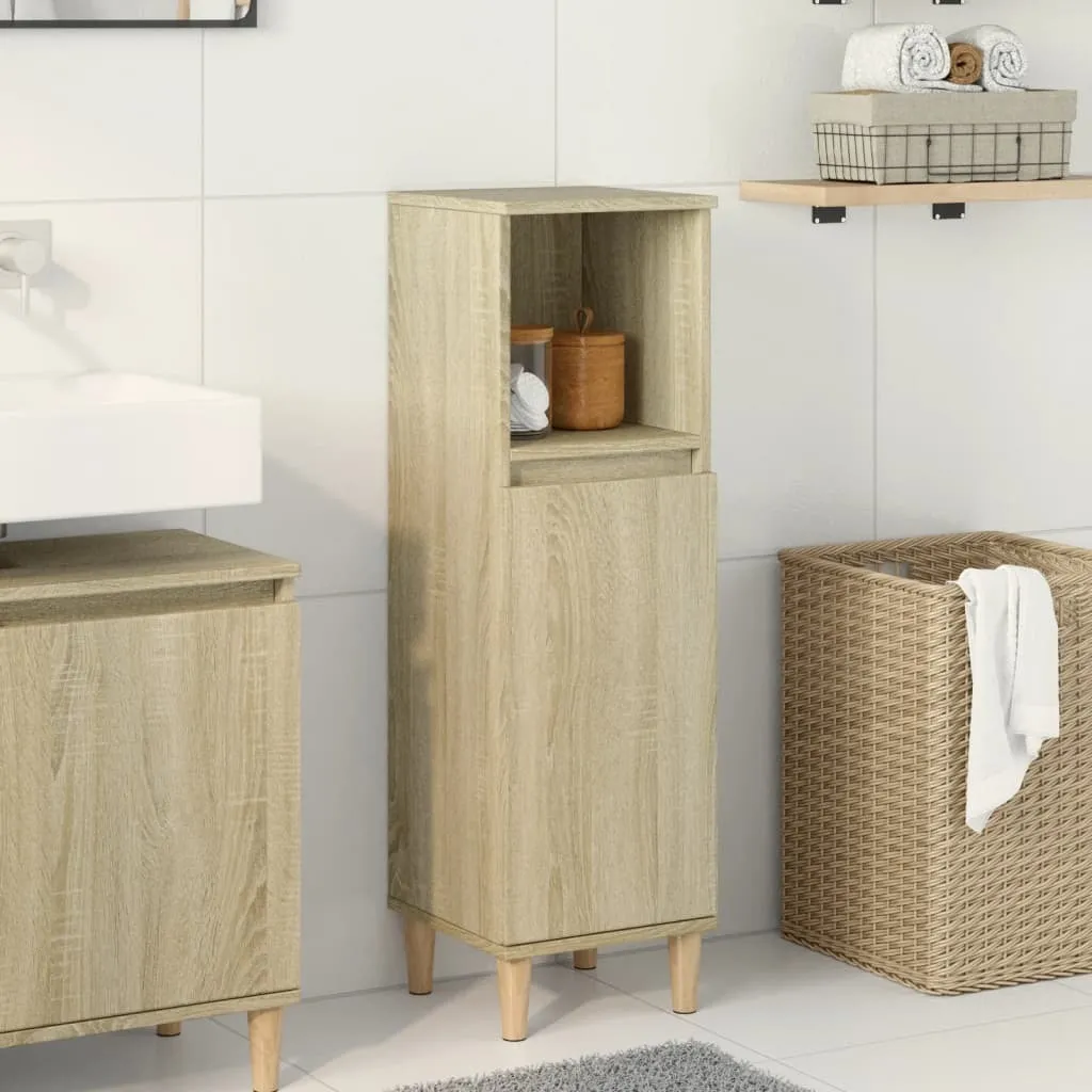 Mobiletto Bagno Rovere Sonoma 30x30x100 cm Maison Exclusive - Ordine e Relax