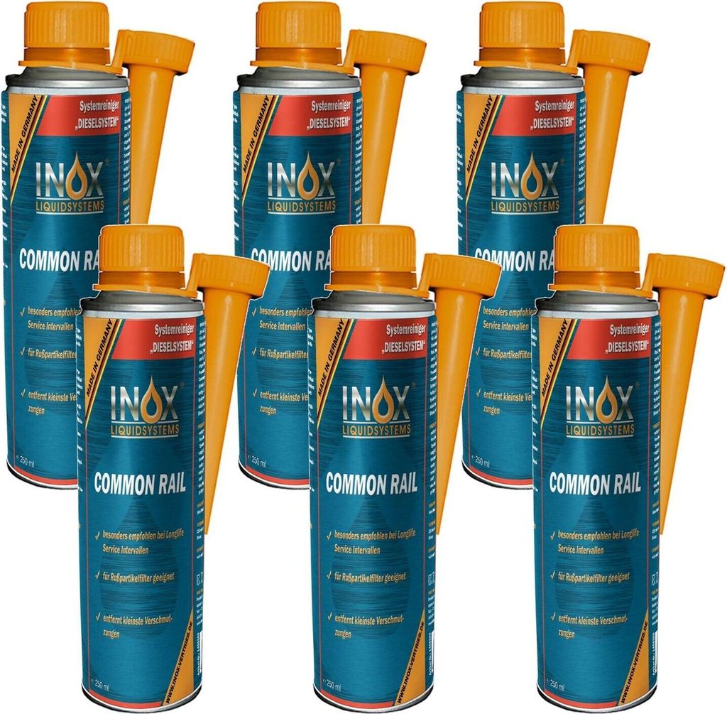 INOX Common Rail Diesel Systemreiniger Additiv & Schutz 6x250ml Dieselzusatz