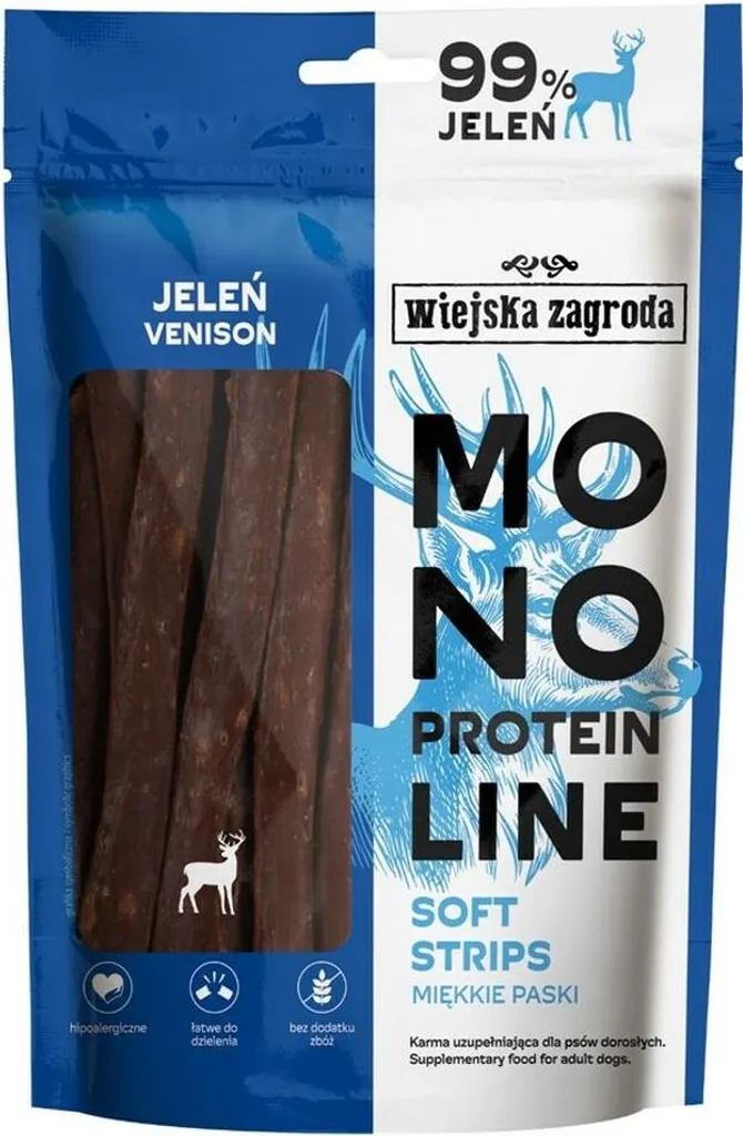 Village Farm Soft Strips Venison Adult 100g