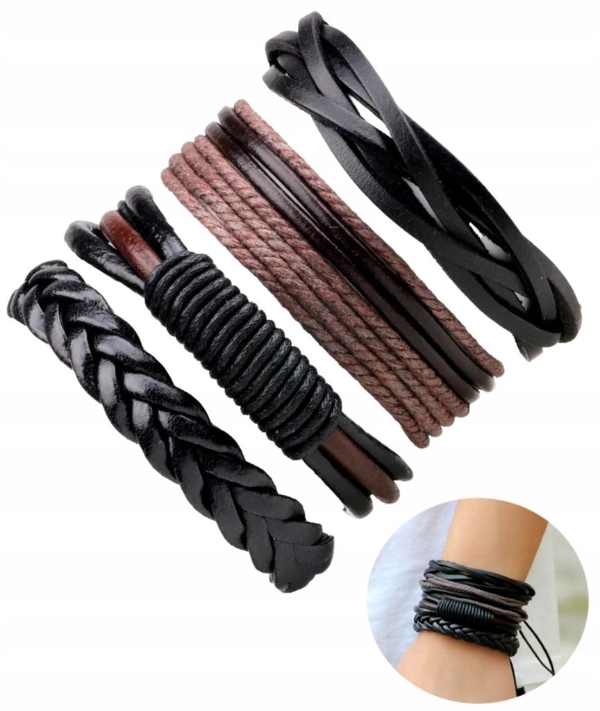 JewelryWe Leren armband voor heren, metaallegering, punkrock, 24,7 cm, koffiezwart, 9 25 inch, leer, zonder steen