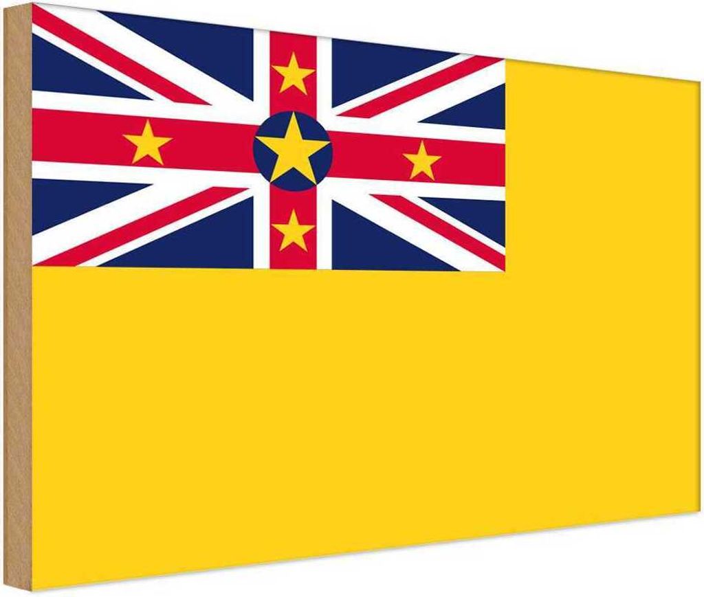 vianmo Holzschild 12x18 cm Niues Niue Flagge Fahne Wappen