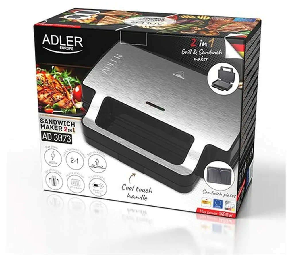 Fini les Sandwichs Mous avec l'Appareil Adler AD 3073 Croque-Monsieur