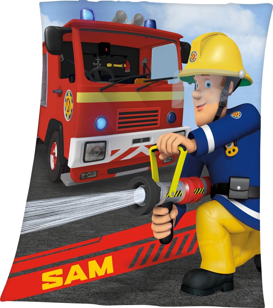 Feuerwehrmann Sam Kuscheldecke / Fleecedecke / Decke, 100% Produktbild 