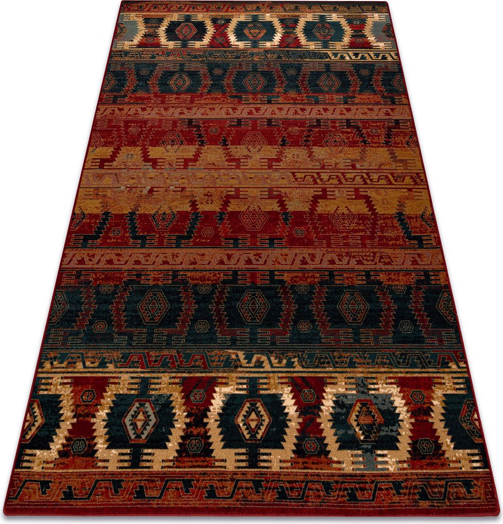 Wollteppich OMEGA TAPAS ethnisch, hell rubin rot 235x350 cm