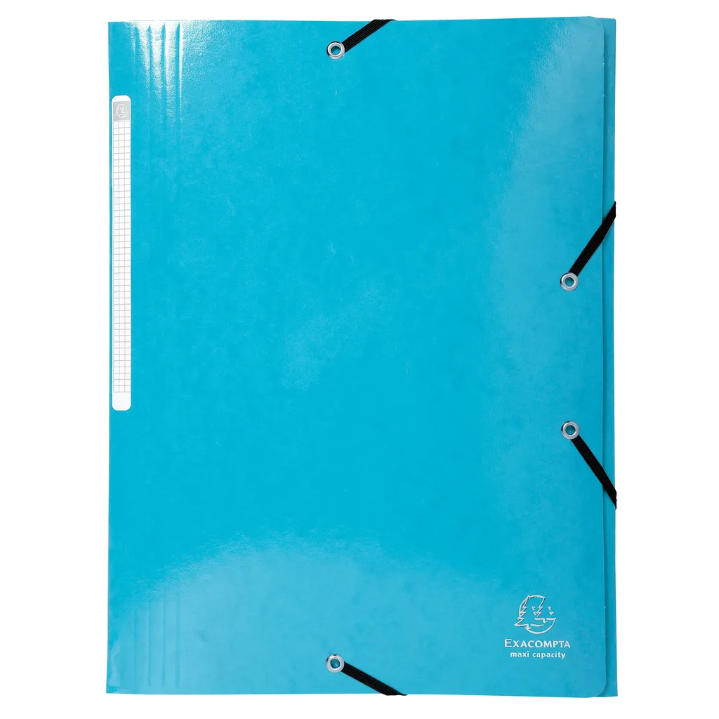 Exacompta 40x Pochette 3 Rabats Maxi A4 Cartonné - Couleurs Vives, 55930E