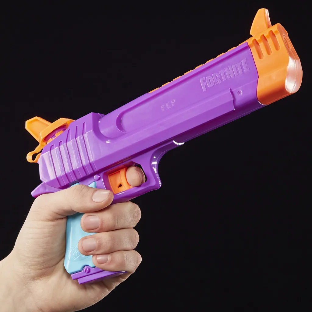 Pistolet à eau Nerf Fortnite HC-E - Canon à main bleu et gris - Été - 4