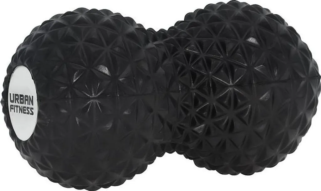 Rouleau de massage Double Balle en EVA Noir pour Fitness et Yoga