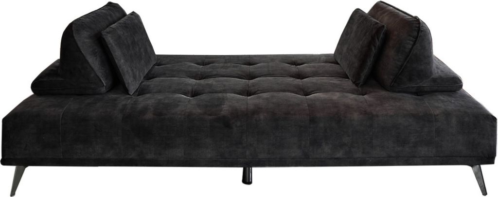 KAWOLA Sofa WIOLO Schlafsofa Daybed velvet anthrazit