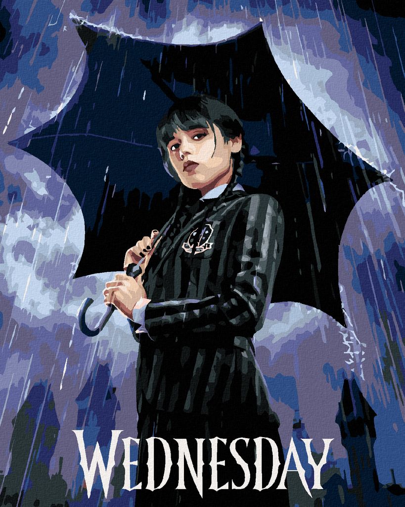 Zuty - Diamantové malování - WEDNESDAY ADDAMS NA PLAKÁTĚ, Obrázek produktu 