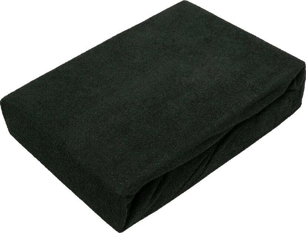 Frottee Spannbettlaken Premium 60x120 - 70x140 cm schwarz Produktbild 