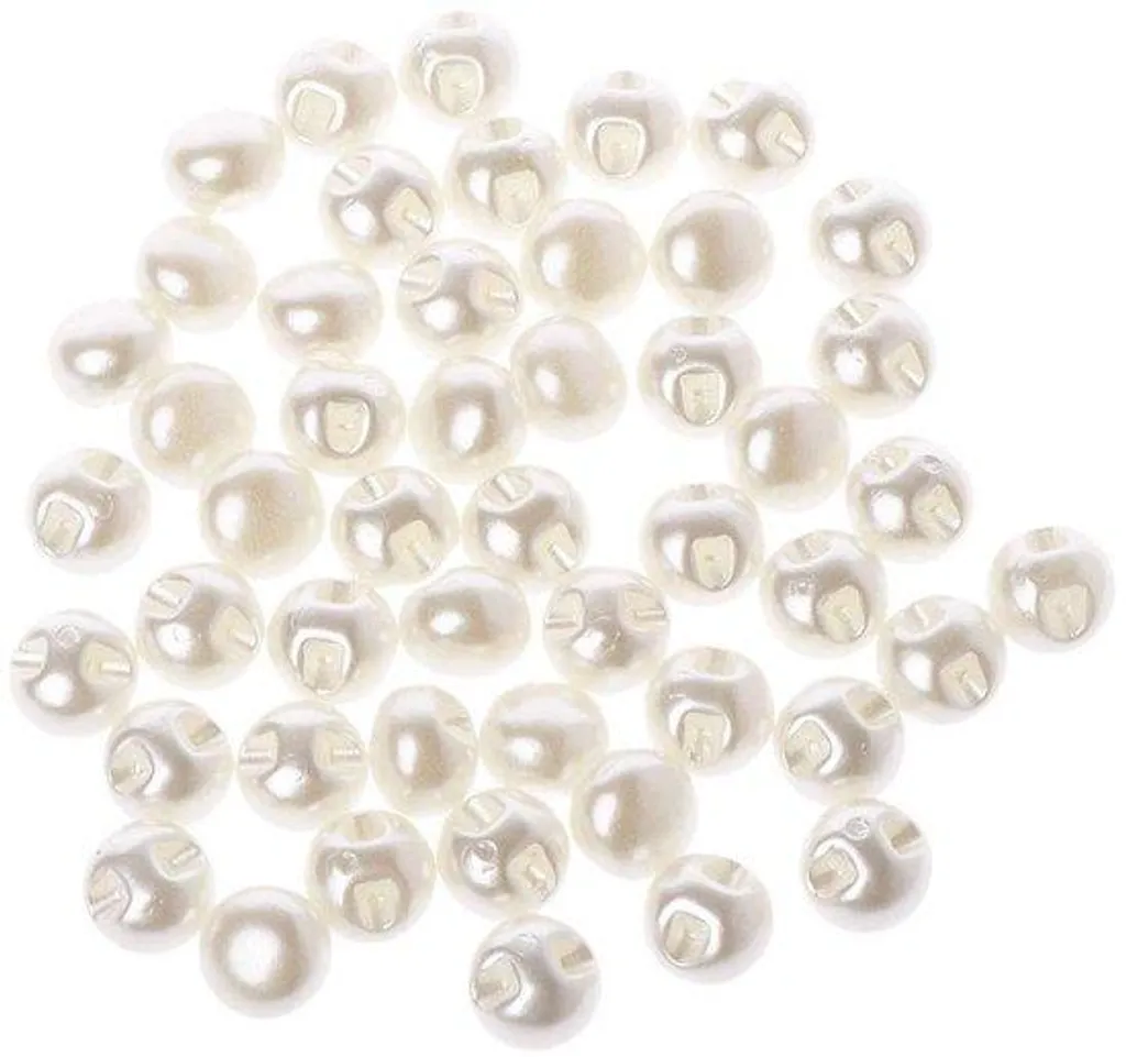 Boutons ronds à coudre blancs 10mm et 11mm pour vêtements lot de 50