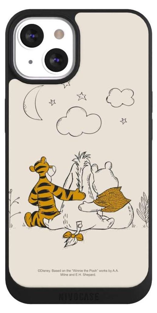 NIVOCASE Handyhülle für Apple iPhone 13 Hülle NIVOpure Case Schwarz Disney Offizielles Lizenzprodukt Winnie Puuh