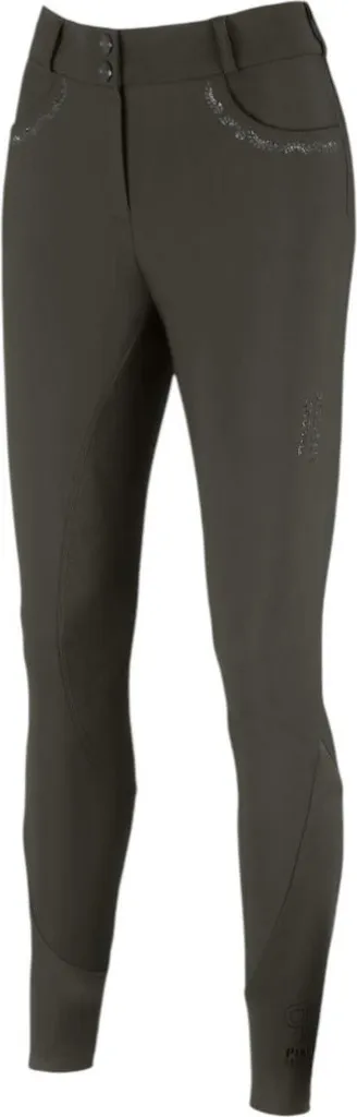 Pantalon équitation gainant Pikeur Ceelina grip intégral kaki en 34