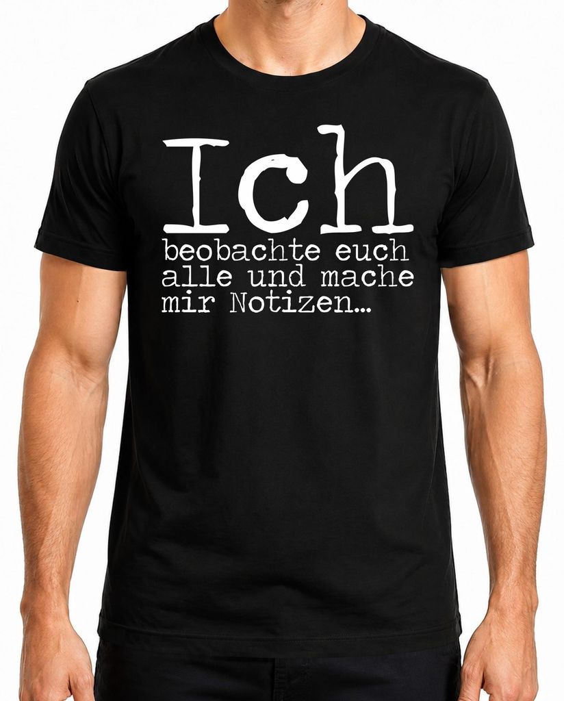 Ich beobachte und notiere Nerd Spruch Detektiv Humor Produktbild 