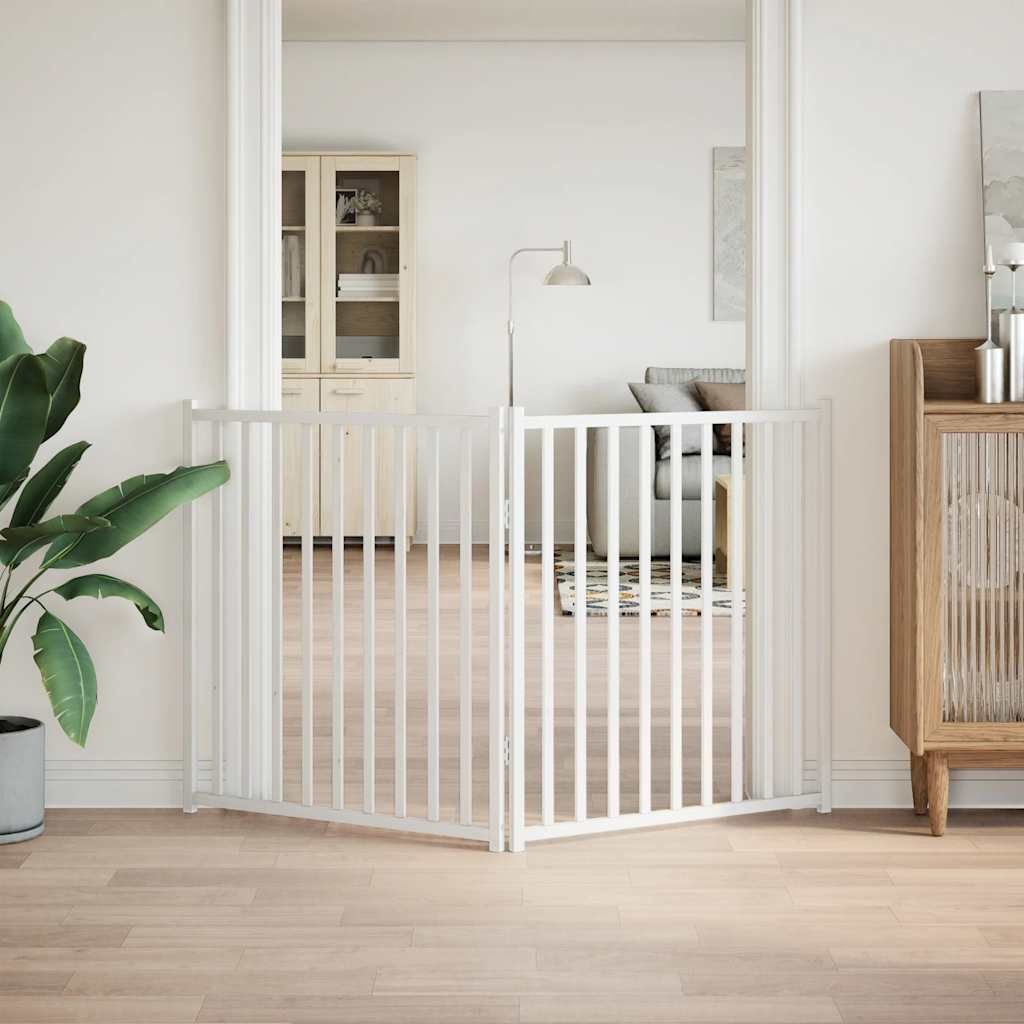 "SALE 2026"Sonstiges Hundezubehör - Weiß 2-tlg. Hundetor Faltbar Weiß 160cm Massivholz Tanne Stabli Möbel2877794