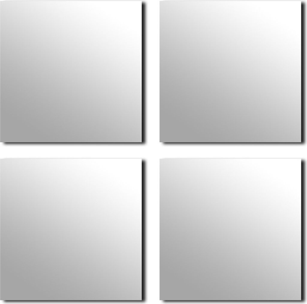 Tendance Spiegel Set quadratisch 4 Stk Glas 20x20x0,2 cm Produktbild 