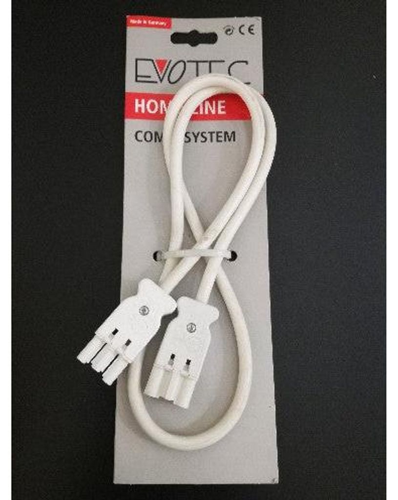 Evotec Wipo Verbindungskabel mit Wieland Stecker 100cm weiß Produktbild 