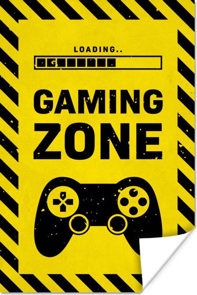 MuchoWow Poster Spiele - Zitate - Controller - Spielzone - Spiel 40x60 cm - Plakate für die Wand - Poster Babyzimmer