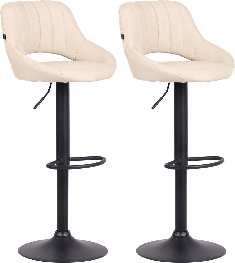 2er Set Barhocker HLO-CP279 Stoff B creme