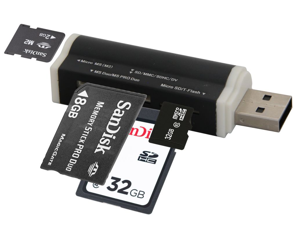 LogiLink USB 2.0 Card Reader 54 in 1 Kunststoffgehäuse Mehrfach-Kartenleser