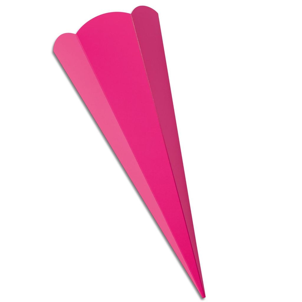 Schultüten-Zuschnitt 6-eckig, 68cm PINK - Schultüten Rohling zum Basteln
