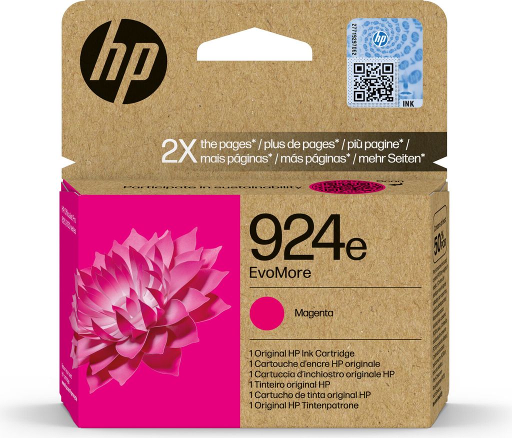 HP Original XL 924e Tintenpatrone Magenta 800 Seiten - 4K0U8NE
