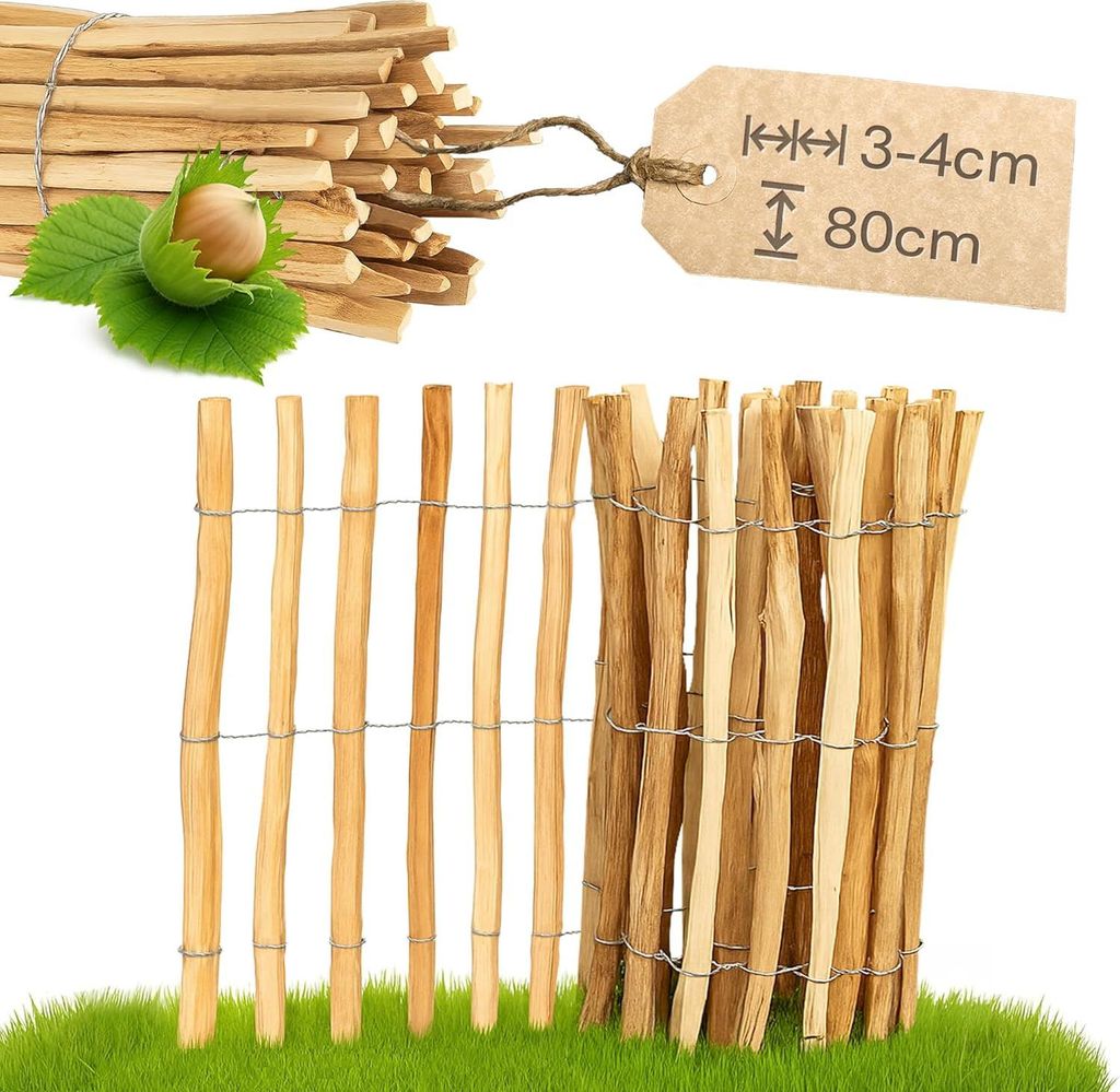 Recinzione in nocciolo PINEEA alta 80 cm – recinzione in Immagine del prodotto 