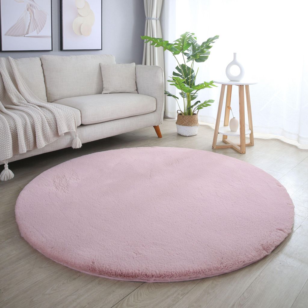 Homebyhome Tappeto a Pelo Alto Soffice Monocolore Effetto Immagine del prodotto 