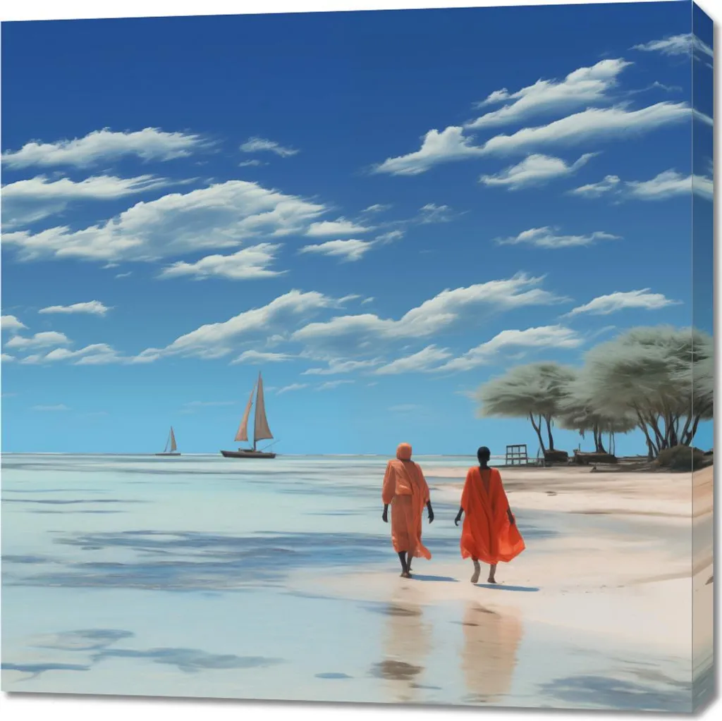 Quadro Moderno 90x90 Calma sulle sabbie - Tela Telaio Legno Montato - 1