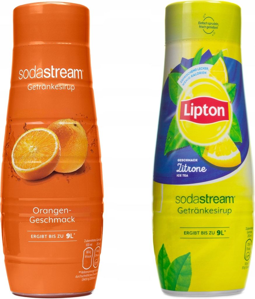 Sodastream Sirup Set Orange Lipton Zitrone 2x440ml Getränkekonzentrat