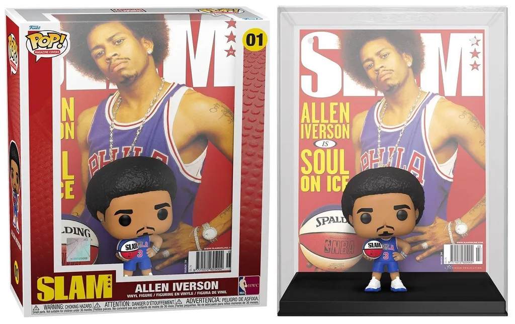 Déco Bureau NBA Allen Iverson Funko Pop 01 SLAM Magazine Vinyl Cover