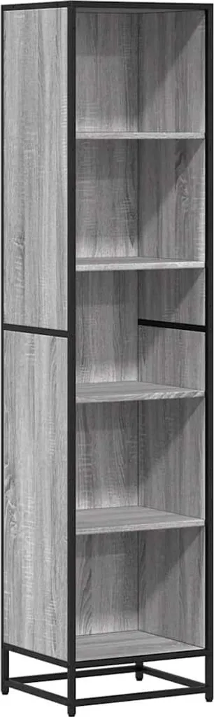 Scaffale Libreria SYFAX Grigio Sonoma 40cm | Legno Multistrato Salvaspazio