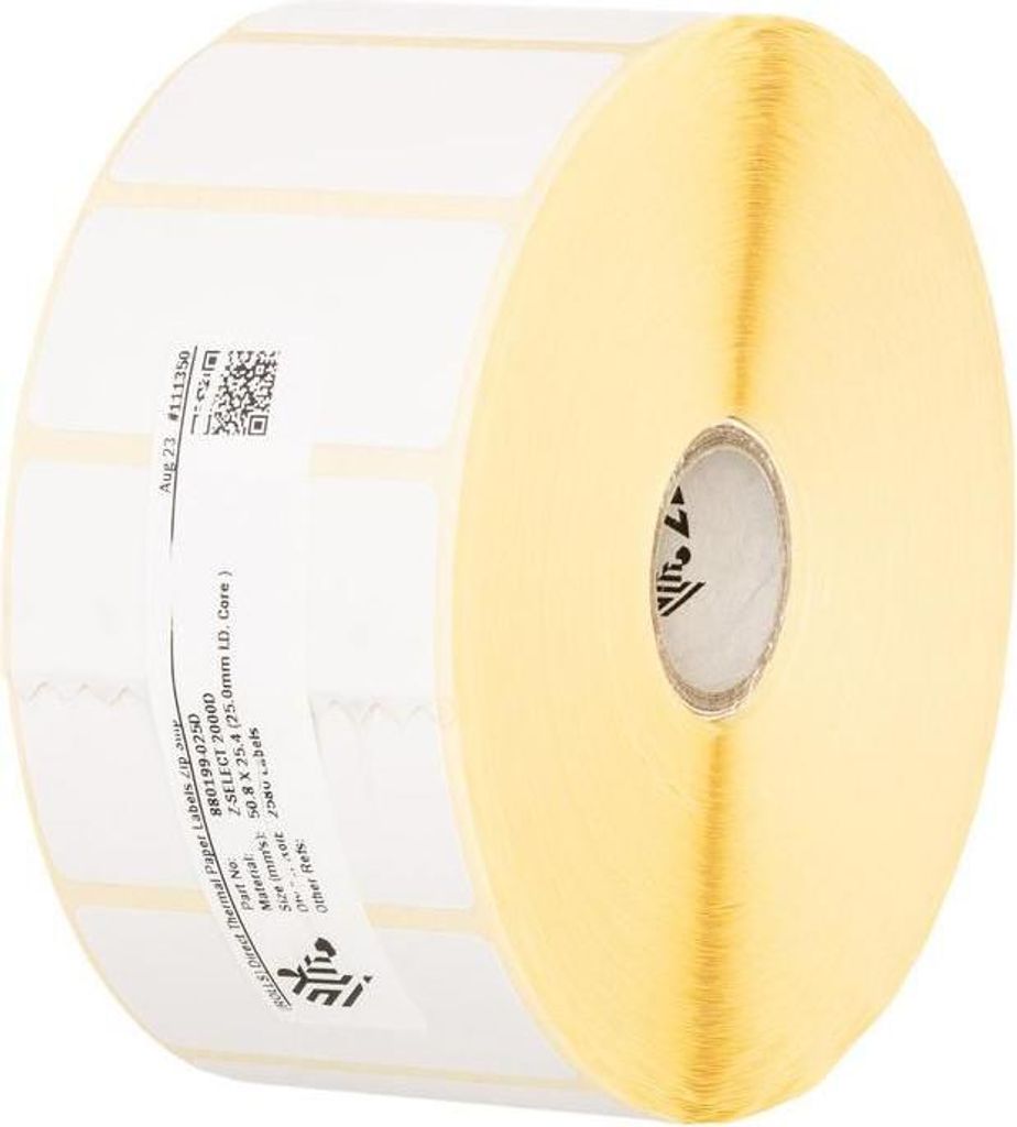 Zebra Etikettenrolle, 76x25mm, 12 Stück/Box, 800263-105
