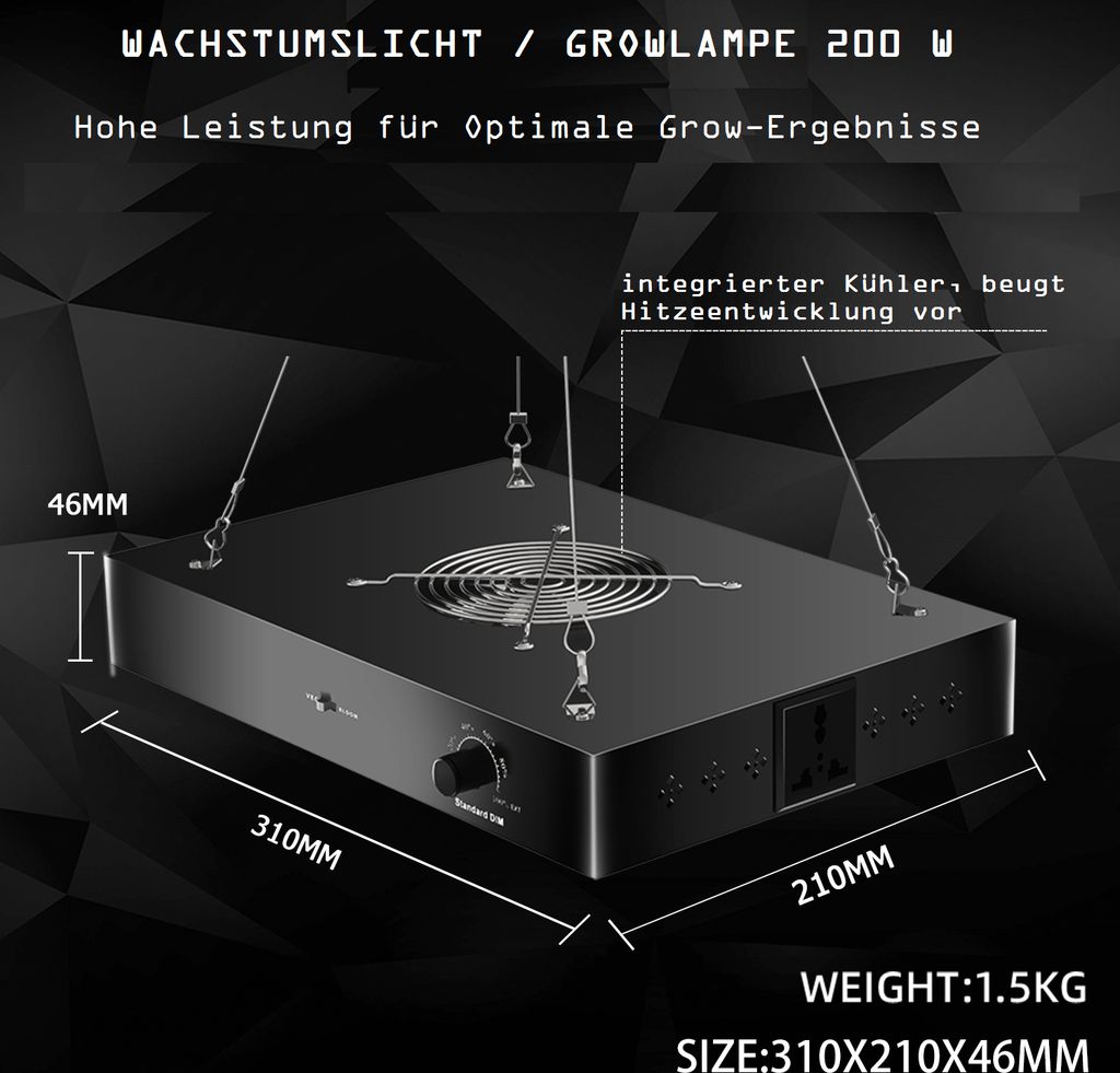 JUNG Gewächshaus Growbox Komplettset Anzuchtset mit Produktbild 11
